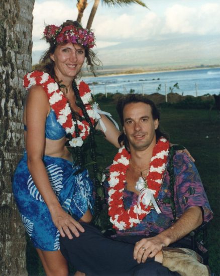 Our wedding picture at the condo in 1996